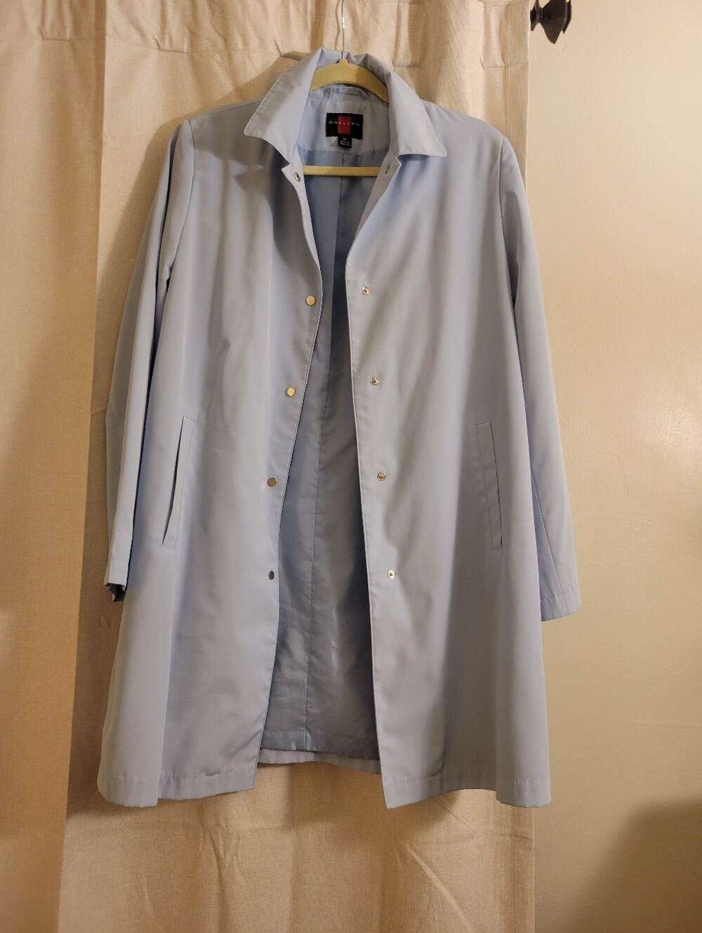 Gallery Light Blue Women's Trench Coat